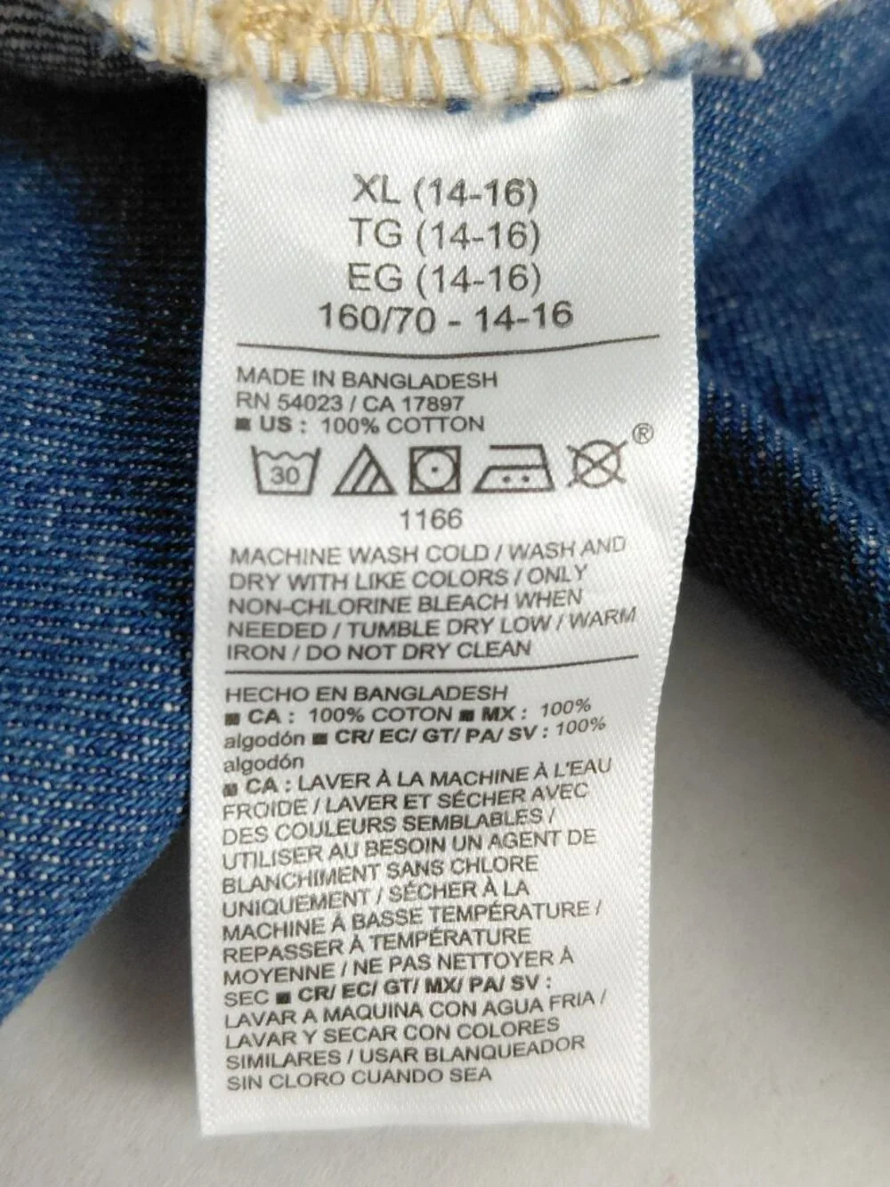 Old Navy High Rise Cargo Jeans Girls Size XL Medium Wash Denim Pull-On Waist